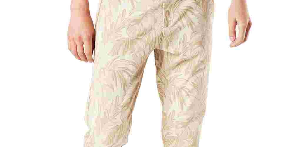 Dockers Men's Slim Fit Smart 360 Flex Stretch Cropped Leaf Printed Chinos White Size 32X30