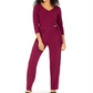Ultra Flirt Junior's Belted Jumpsuit Cherry Size XS