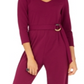 Ultra Flirt Junior's Belted Jumpsuit Cherry Size XS