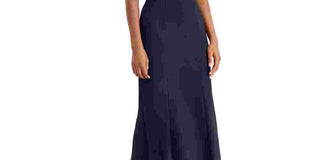 Calvin Klein Women's Off The Shoulder Gown Blue Size 4