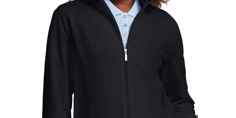 Karen Scott Women's Sport French Terry Ribbon Trim Jacket Black Size X-Small