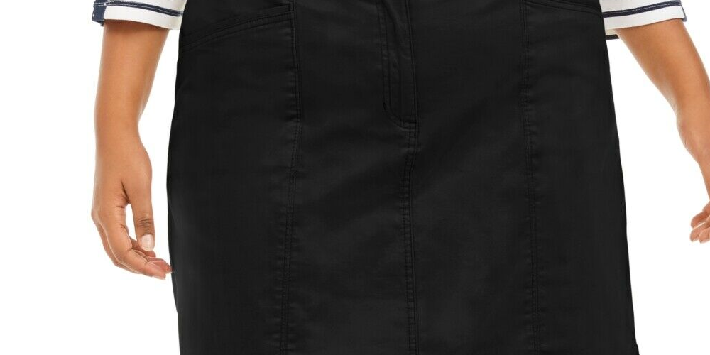 Karen Scott Women's Plus Knit Waistband Skort Black Size 22W