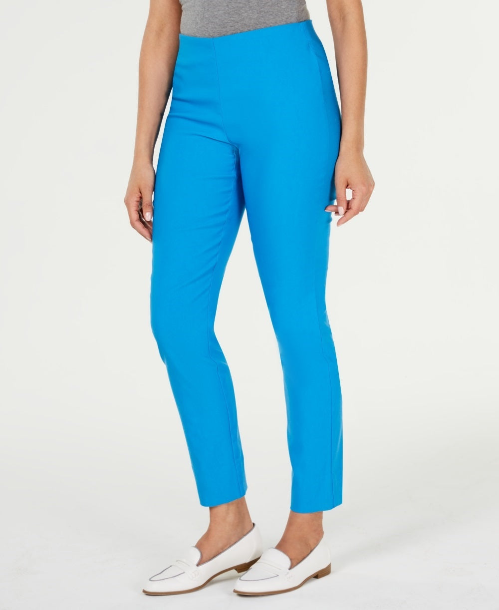 Charter Club Women's Chelsea Tummy Control Skinny Leg Ankle Pants Blue Size 4