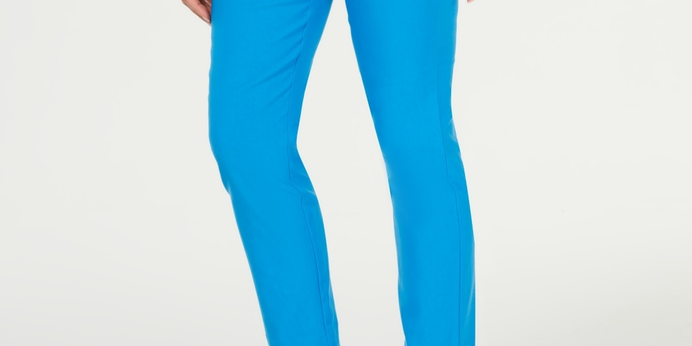 Charter Club Women's Chelsea Tummy Control Skinny Leg Ankle Pants Blue Size 4