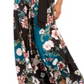 INC International Concepts Women's 2 in 1 Keyhole Back Maxi Dress Black Size 6 Petite