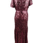 R M Richards Women's Plus Embellished Godet Gown Red Size 22W