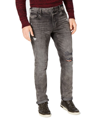 American Rag Men's Slim Fit Stretch Ripped Jeans Gray Size 32X32