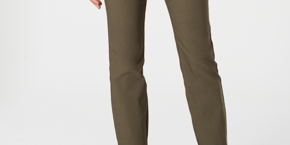 Charter Club Women's Chelsea Tummy Control Ankle Pants Green Size 6 Petite