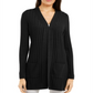 Alfani Women's Ribbed Cardigan Black Size Petite L