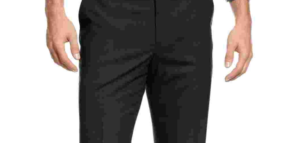 Michael Kors Men's Flat Front Dress Pants Black Size 34X32