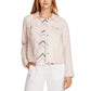 Vince Camuto Women's Linen Jacket Pink Lotus Size Small