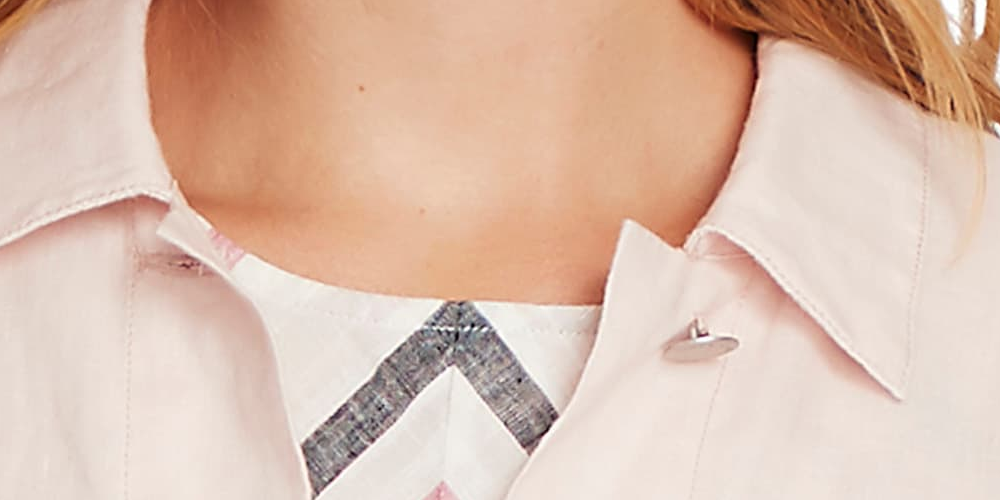 Vince Camuto Women's Linen Jacket Pink Lotus Size Small