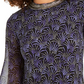 Alfani Women's Printed Embellished Neck Top Black Size PM