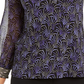 Alfani Women's Printed Embellished Neck Top Black Size PM