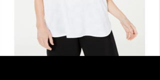 Alfani Women's V Neck Textured Top White Size Petite Small