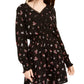 American Rag Junior's Floral Faux Wrap Dress Black Size Large