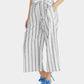 Rachel Roy Women's Belted Pinstripe Pants White Size 14