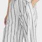 Rachel Roy Women's Belted Pinstripe Pants White Size 14