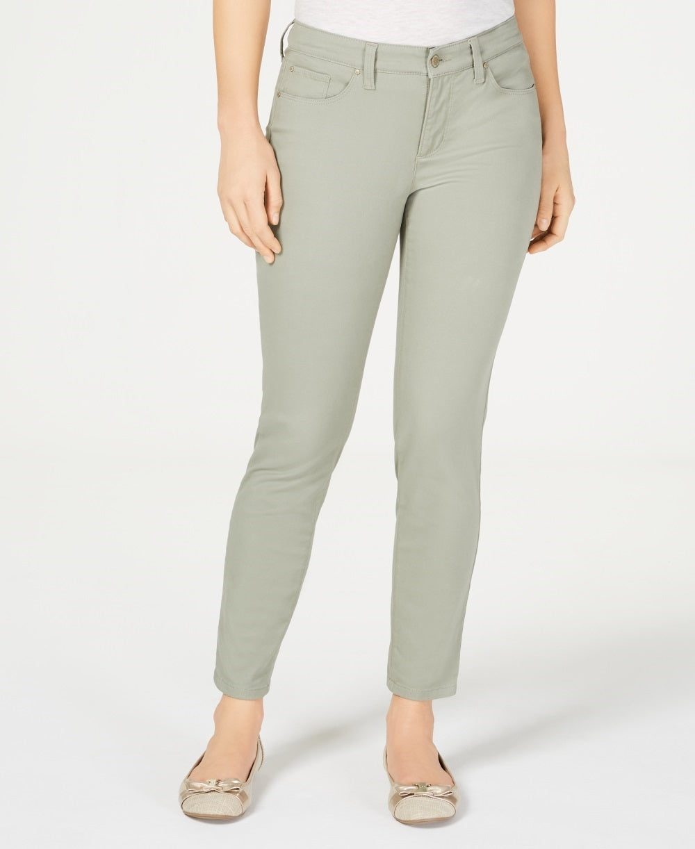 Charter Club Women's Bristol Skinny Ankle Jeans Green Size 12