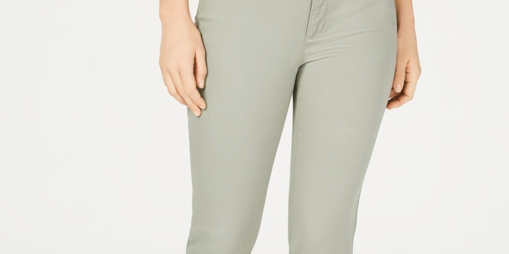 Charter Club Women's Bristol Skinny Ankle Jeans Green Size 12
