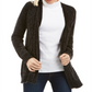 Karen Scott Women's Long Sleeve Cardigan Sweater Black Size Petite Small