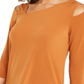 Alfani Women's Cold Shoulder Asymmetrical Top Copper Size Large