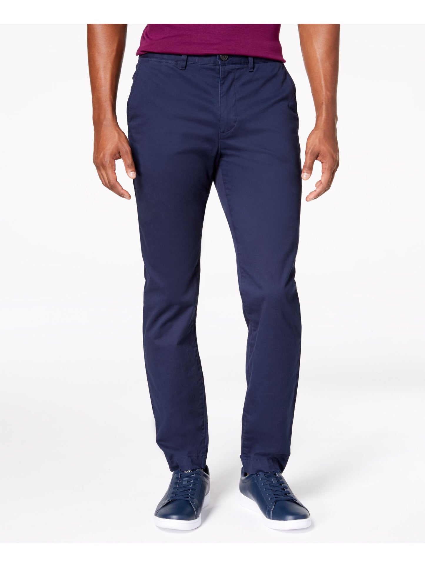 Lacoste Men's Regular Fit Cotton Gabardine Chino Pants Blue Size 46X32