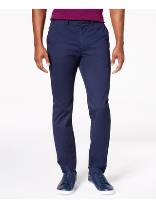 Lacoste Men's Regular Fit Cotton Gabardine Chino Pants Blue Size 46X32