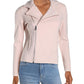 Ralph Lauren Women's Levani Asymmetric Moto Jacket Pink Size Large
