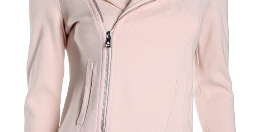 Ralph Lauren Women's Levani Asymmetric Moto Jacket Pink Size Large