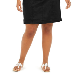 Karen Scott Women's Knit Waistband Skort Black Size Petite Small