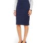 Charter Club Women's Ponte Knit Pencil Skirt Blue Size 6