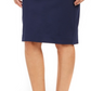Charter Club Women's Ponte Knit Pencil Skirt Blue Size 6