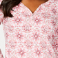 Karen Scott Women's 3/4 Sleeve Printed Henley Pink Size Large