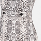 City Studios Women's Snake Print Short Sleeve Jewel Neck Short Sheath Dress Gray Size 15
