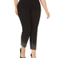 INC International Concepts Women's Plus Embellished Ankle Skinny Jeans Black Size 24W