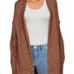 Free People Women's Marled Long Sleeve Cardigan Top Brown Size Large