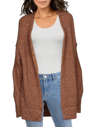 Free People Women's Marled Long Sleeve Cardigan Top Brown Size Large