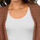 Free People Women's Marled Long Sleeve Cardigan Top Brown Size Large