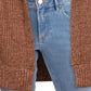 Free People Women's Marled Long Sleeve Cardigan Top Brown Size Large