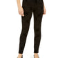 Alfani Women's Velvet Flocked High Waist Skinny Pants Black Size 8