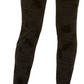 Alfani Women's Velvet Flocked High Waist Skinny Pants Black Size 8