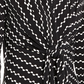 Alfani Women's Printed Knit Tie Front Top Black Size Medium