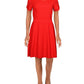 Parker Women's Hamilton Open Back Knit Cocktail Dress Red Size Large