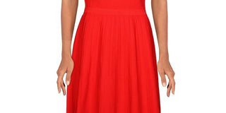 Parker Women's Hamilton Open Back Knit Cocktail Dress Red Size Large