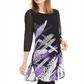 Alfani Women's Printed Super Tunic Black Size Petite S/M