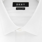 DKNY Men's Slim Fit Performance Stretch Wrinkle Resistant French Cuff Dress Shirt White Size 14.5X32-33