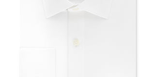 DKNY Men's Slim Fit Performance Stretch Wrinkle Resistant French Cuff Dress Shirt White Size 14.5X32-33
