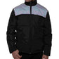 Kenneth Cole Reaction Men's Water Repellent Colorblocked Iridescent Puffer Jacket Gray Size Medium