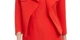 Anne Klein Women's Trench Suit Jacket Red Size 12